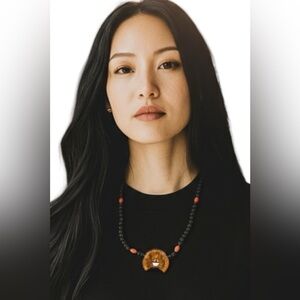 VINTAGE AFRICAN petrified wood medallion beaded black necklace from Kenya boho